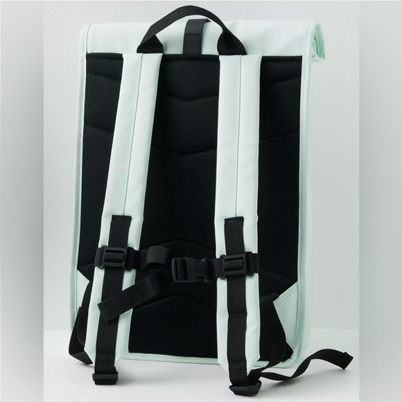 NWT Rains Rolltop Rucksack Mineral Color Backpack - Picture 2 of 5